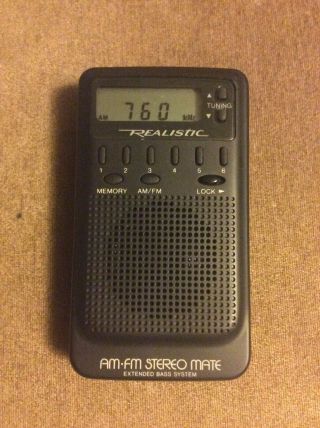 Vintage Realistic Am/fm Stereo Mate Radio 12 - 169 Realistic Portable Radio Rare