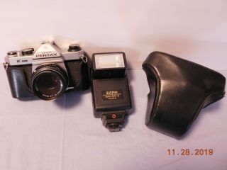 Vtg Pentax K1000 35mm Camera Smc Pentax - M 1:2 50 Mm Lens W Case