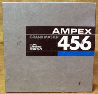Ampex 456 Studio Mastering Audio Recording Tape 1/2” X 10.  5 " Metal Reel & Hub