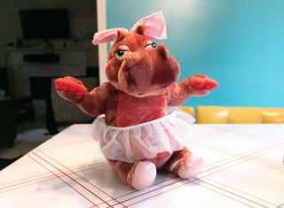 Vintage Disney Store Fantasia Hyacinth 15 " Plush Hippo Tutu Doll Stuffed Animal