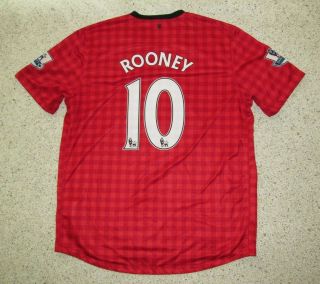 Wayne Rooney 2012 Manchester Unite Home Nike Jersey Men Xl 2013