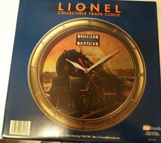 Lionel Collectible Train Wall Clock Whistles,  Chugs & Bell Sounds Every Hour.