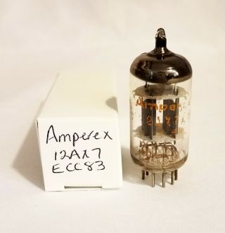 Amperex 12ax7a Ecc83 Vacuum Tube Top " O " Getter Amp Auditioned/works