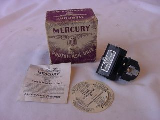 Vintage Mercury Photo Flash Unit With Box