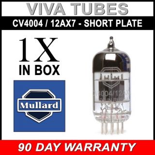 Gain Mullard Reissue Cv4004 / 12ax7 Short Plate Low Noise Vacuum Tube