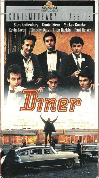 Diner Vhs 1992 Mickey Rourke Kevin Bacon Daniel Stern Steve Guttenberg Vintage