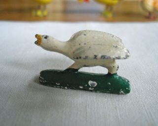 Vintage Miniature Cast Lead White Duck Goose Figurine