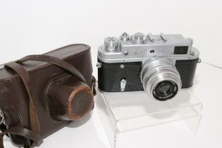 Vintage Mir Zorki 4 Camera Russian Soviet Rangefinder W/ Industar F3.  5 50mm Lens