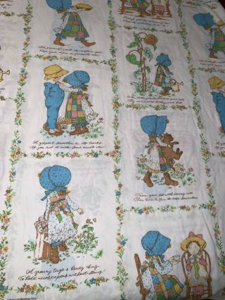 Vintage Holly Hobbie American Greeting Company Twin Sheet