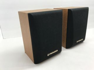 Pioneer S - Cr300 - Q Surround Sound Speakers 35w 16 Ohm Woodgrain Shelf Speakers