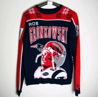 Rob Gronkowski England Patriots Nfl Ugly Christmas Sweater Mens Size Large