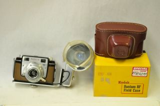 Kodak Bantam Rf 828 Film Camera With Flash And Case.