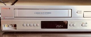 Philips Video Cassette Recorder/dvd Player.  4 Head Hi - Fi Stereo.  With Remote