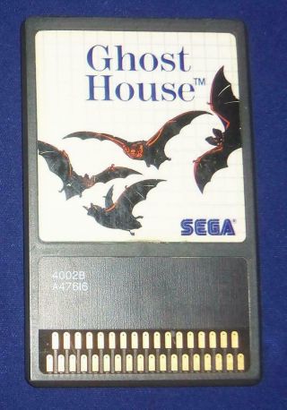 Vintage Sega Master System Ghost House Video Game Card Only