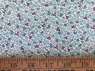 Vtg Cotton Quilt Fabric Floral Mini Print Joan Kessler Concord By 1/2 Yard