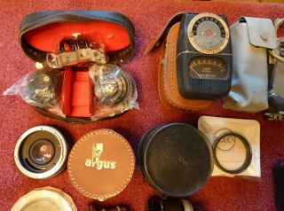 GROUP OF VINTAGE CAMERA LENSES AND OTHER ITEMS C 117 2