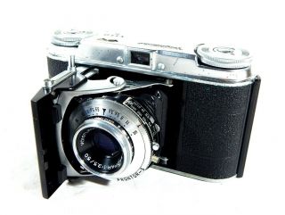 Vintage Voigtlander Vito Ii Rangefinder 35mm Film Camera W/ Leather Case