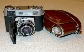 Vintage Kodak Retina Iiic Camera Ser.  747763 W/ 50mm/2.  0 Xenon C Lens & Case