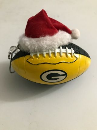 Green Bay Packers Christmas Tree Ornament Nfl Santa Hat Football