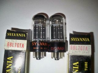 Vintage (2) Pair Sylvania 6bl7gta Nos/nib Tubes