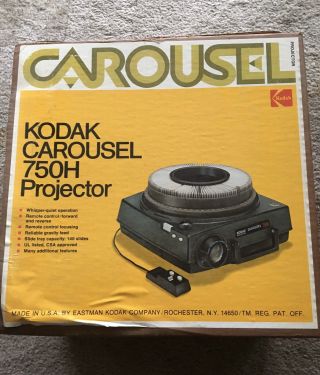 Vintage Kodak 750h Carousel Slide Projector Complete