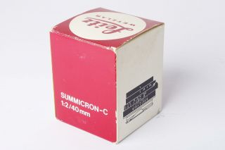 Leica Leitz 11542 Summicron - C 40mm 1:2 vintage box only 2