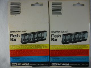 2 VINTAGE Sylvania Blue Dot Flash Bar for Polaroid SX - 70 2