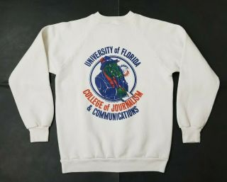 Vtg 80s University Of Florida Gators Journalism Crewneck Sweatshirt Sz Medium