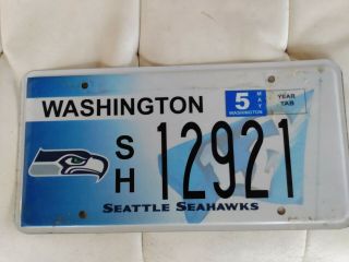 Washington Seahawks License Plate 12921