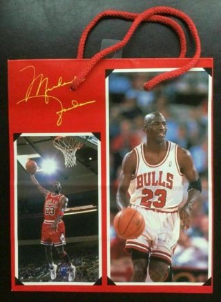 Vintage Cleo Gift Bag (8 " X 9.  5 ") Michael Jordan Chicago Bull