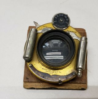 Antique Wollensak Optical Brass Piston Shutter Camera Lens