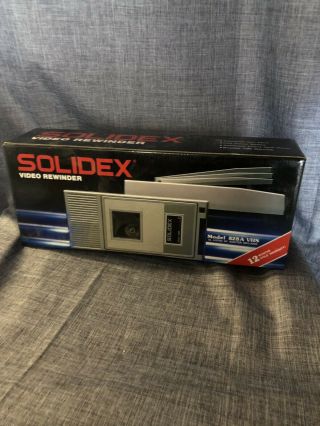 Vintage - Solidex Video Cassette Rewinder (828a - Vhs) - In The Box