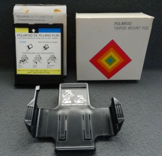 Vtg Polaroid Tripod Mount 111 Expired Sx - 70 Land Film Made In Usa 70 