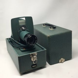 Vintage Argus 300 Slide Projector W/ Case 4 Inch Projection Anastigmat 3.  5 Lens
