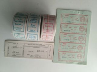 Bus Tickets Rolls And Cinema Not Valid Collectible