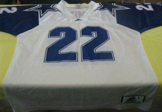 Apex White And Blue Smith 22 Jersey.  Size L Mostly Mesh Cowboy Stars On The Sho