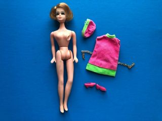 1970 Topper Jessica Doll With Shoes And Dress Mod Vintage Dawn