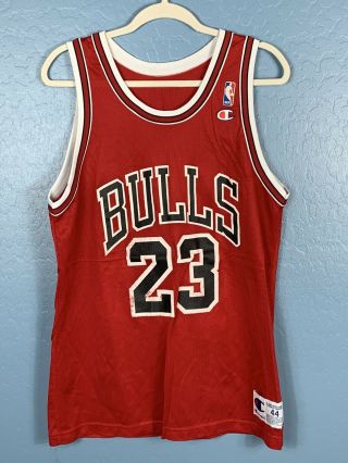 Vtg Champion Michael Jordan Jersey Chicago Bulls 23 Nba - Vintage 90s Size 44