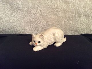 Antique/vintage White Porcelain Kitty Cat 9787 With Blue Eyes