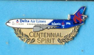 Delta Airlines Us Olympic Games Atlanta 1996 Pin Badge