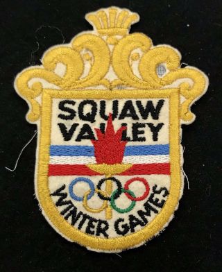 Squaw Valley 1960 Olympics Vintage Skiing Ski Patch California Travel Souvenir