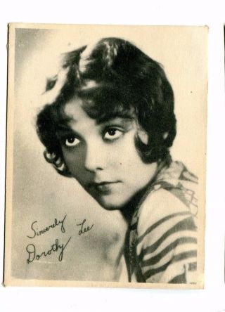 Vintage Early Movie Star Fan Photo Dorothy Lee Printed Signature Actress