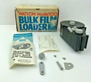 Vintage Watson Model 100 35mm Bulk Film Loader & Paperwork