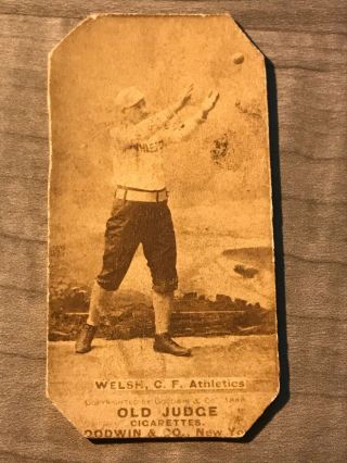 1887 Old Judge N172 Curt Welsh Philadelphia Athletics