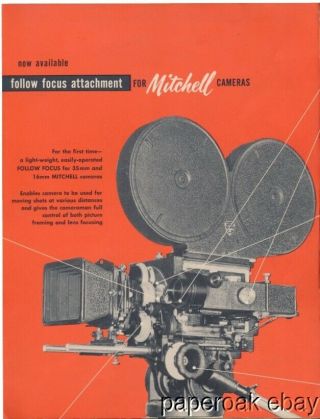 1953 Follow Focus Attachment For Mitchell Movie Cameras Brochure