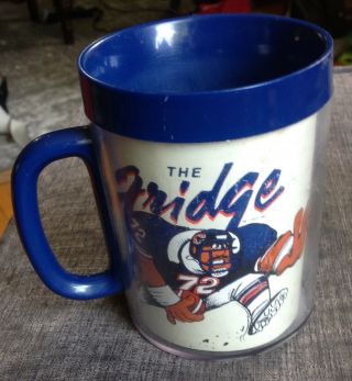 Vintage Chicago Bears The Fridge Insulated Coffee Tea Mug Nfl Licensed 1985