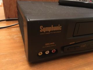 Symphonic SL260A VHS 4 Head HIFi VCR Player Recorder - - Remote 3