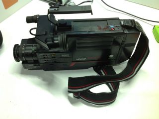 Minolta Movie Vhs Movie Camera Cr - 1200s Af Hq W/carrying Case