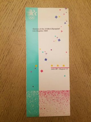 Vintage 1984 Intro Coming To Los Angeles Olympic Games Xxiiird Olympiad Brochure