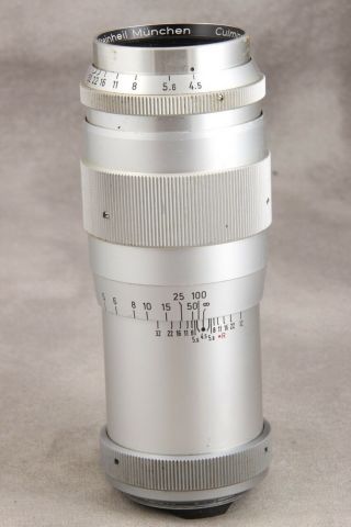 Steinheil Munchen Culminar 135mm 4.  5 For Leica Screw,  As - Is,  Oil On Aperture